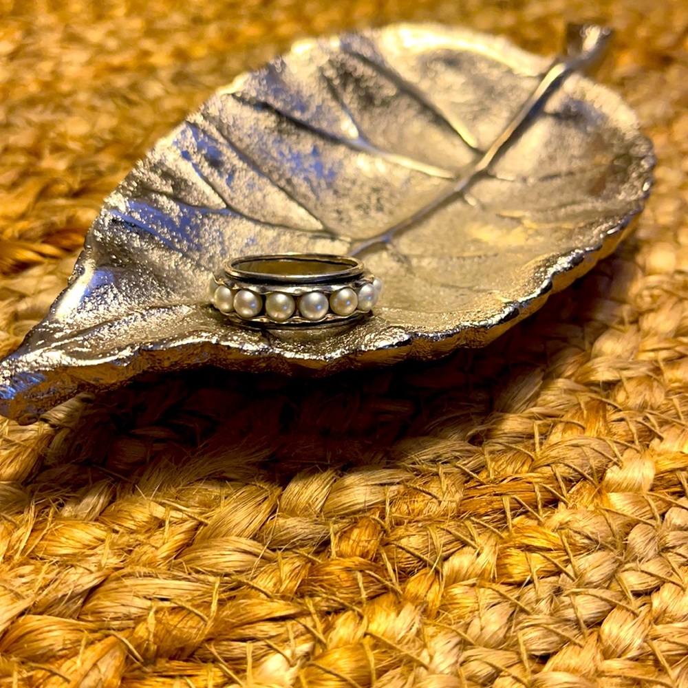 Silpada Pearl VTG Sterling Silver Ring